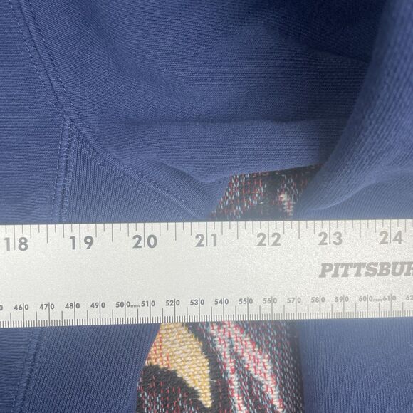 Champion Reverse Weave Women’s Warm Up Blue Hoodie Small Sweatshirt Embroidered - Picture 7 of 9